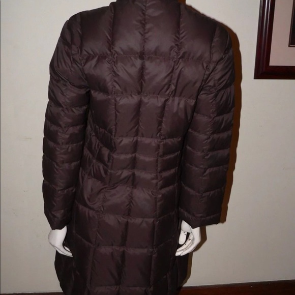 Moncler brown down puffy 3/4 length coat quilted - Picture 4 of 8